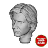 3D Printed Head: Han Solo Harrison Ford for 8" Action Figure (Flesh)