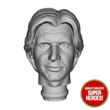 3D Printed Head: Han Solo Harrison Ford for 8" Action Figure (Flesh)
