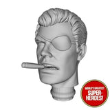 3D Printed Head: Nick Fury (Open Mouth) 1960s Version for WGSH 8" Figure (Flesh)