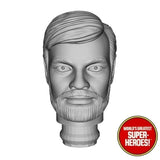 3D Printed Head: Super Joe w/ Beard for WGSH 8" Action Figure (Flesh)